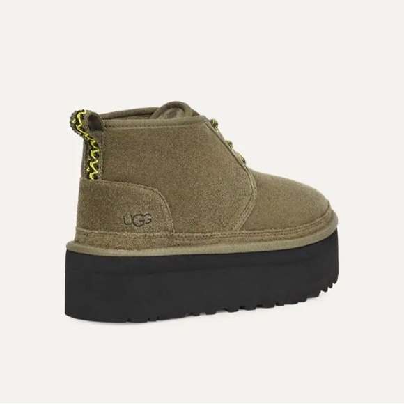 BRAND NEW NEVER WORN UGG NEUMEL HERITAGE PLATFORM SIZE 7 OLIVE - Picture 4 of 12